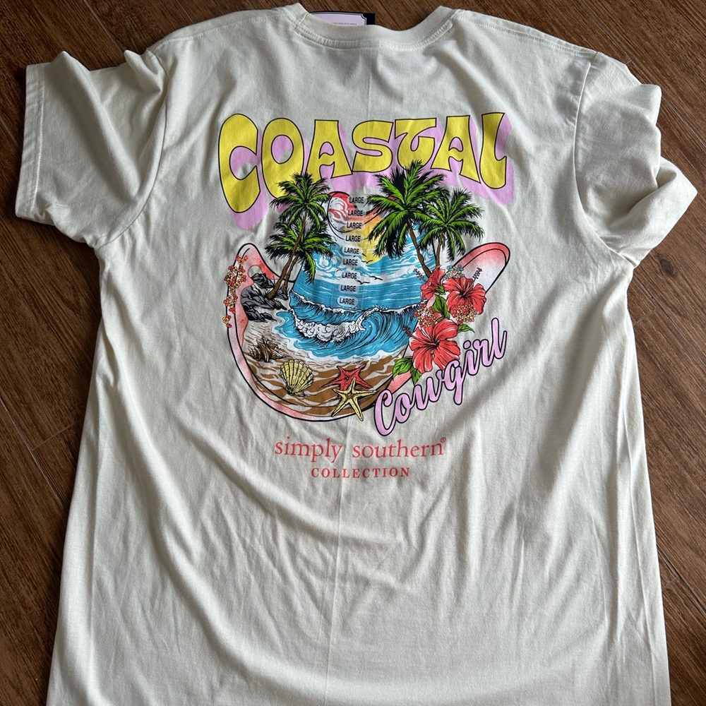 Simply Southern Cream Coastal Graphic Tee - Picture 3 of 6